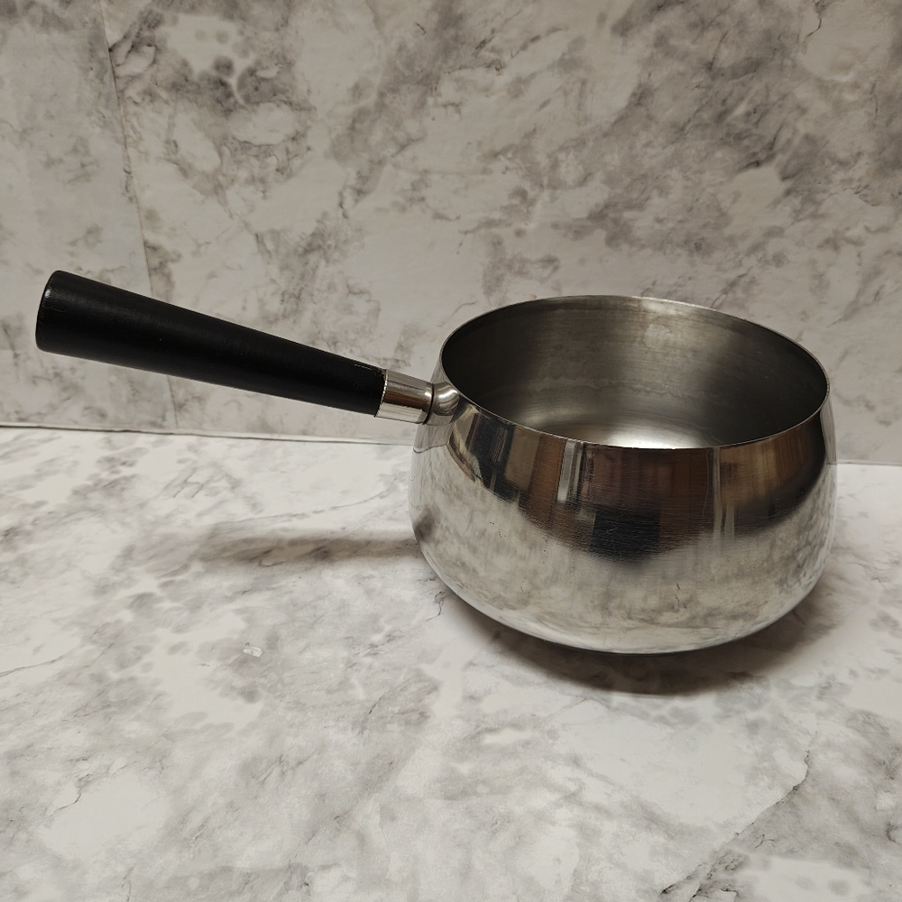 Mid Century Modern Vintage Fondue Pot Stainless Steel - Pot Only, No Lid
